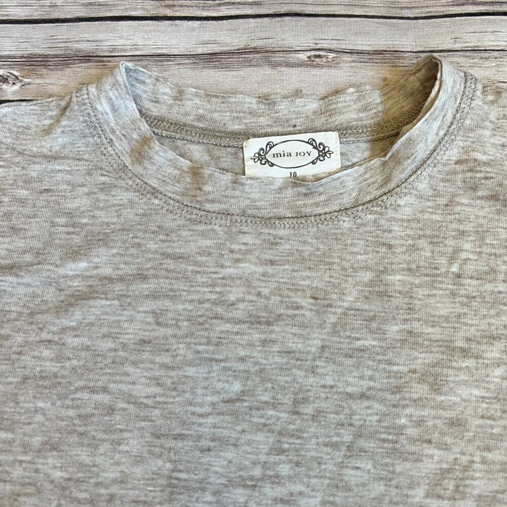 Mia Joy Joyfolie Tee Tan Marled Short Sleeves Girls 10 - Picture 7 of 8